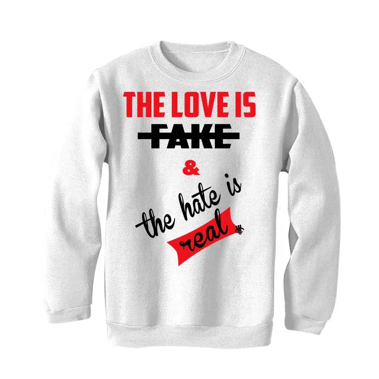 Air Jordan 2 Retro “White Fire Red Black Cement” | illcurrency White T-Shirt (Love is Fake)