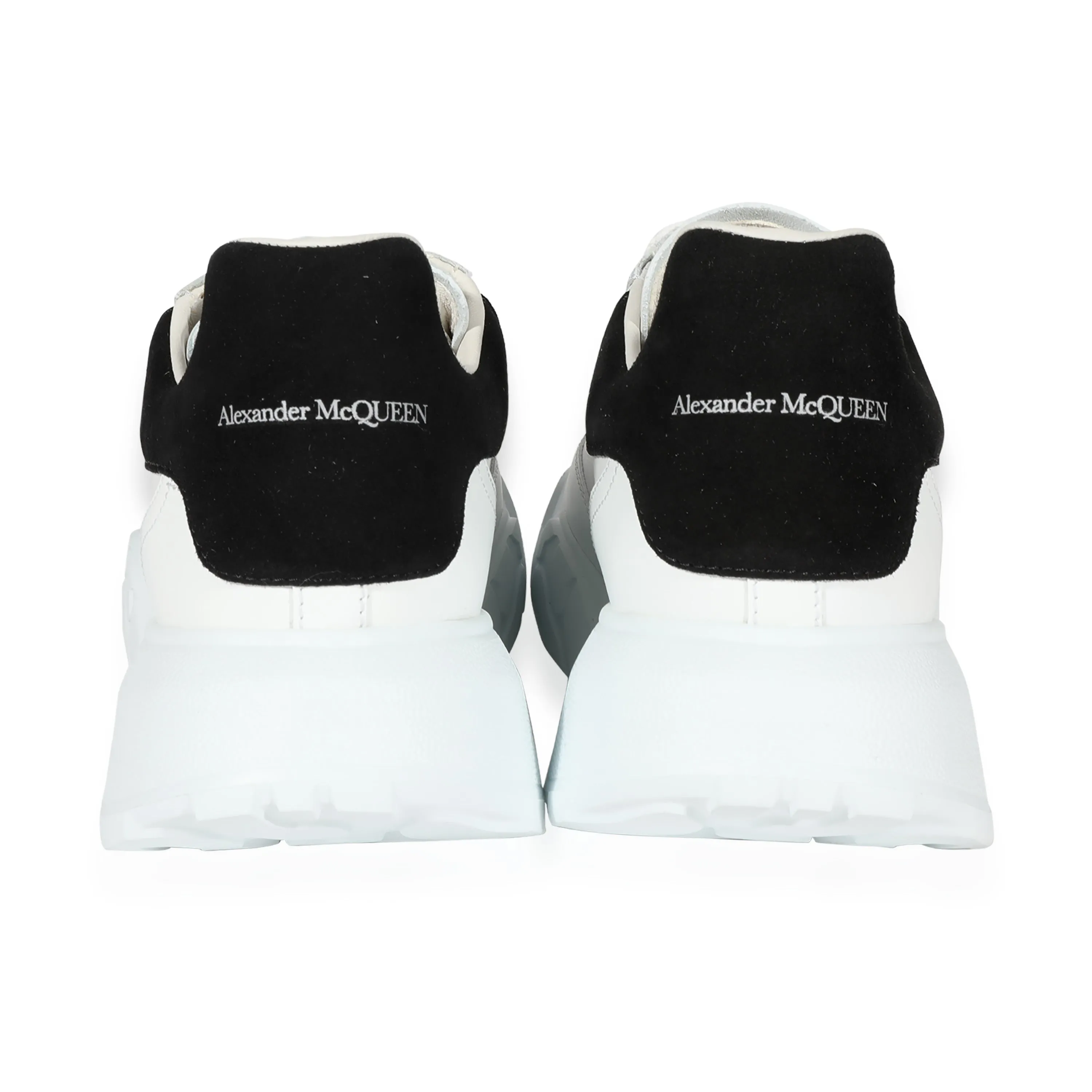 Alexander McQueen Wmns Oversized Court White Black Suede