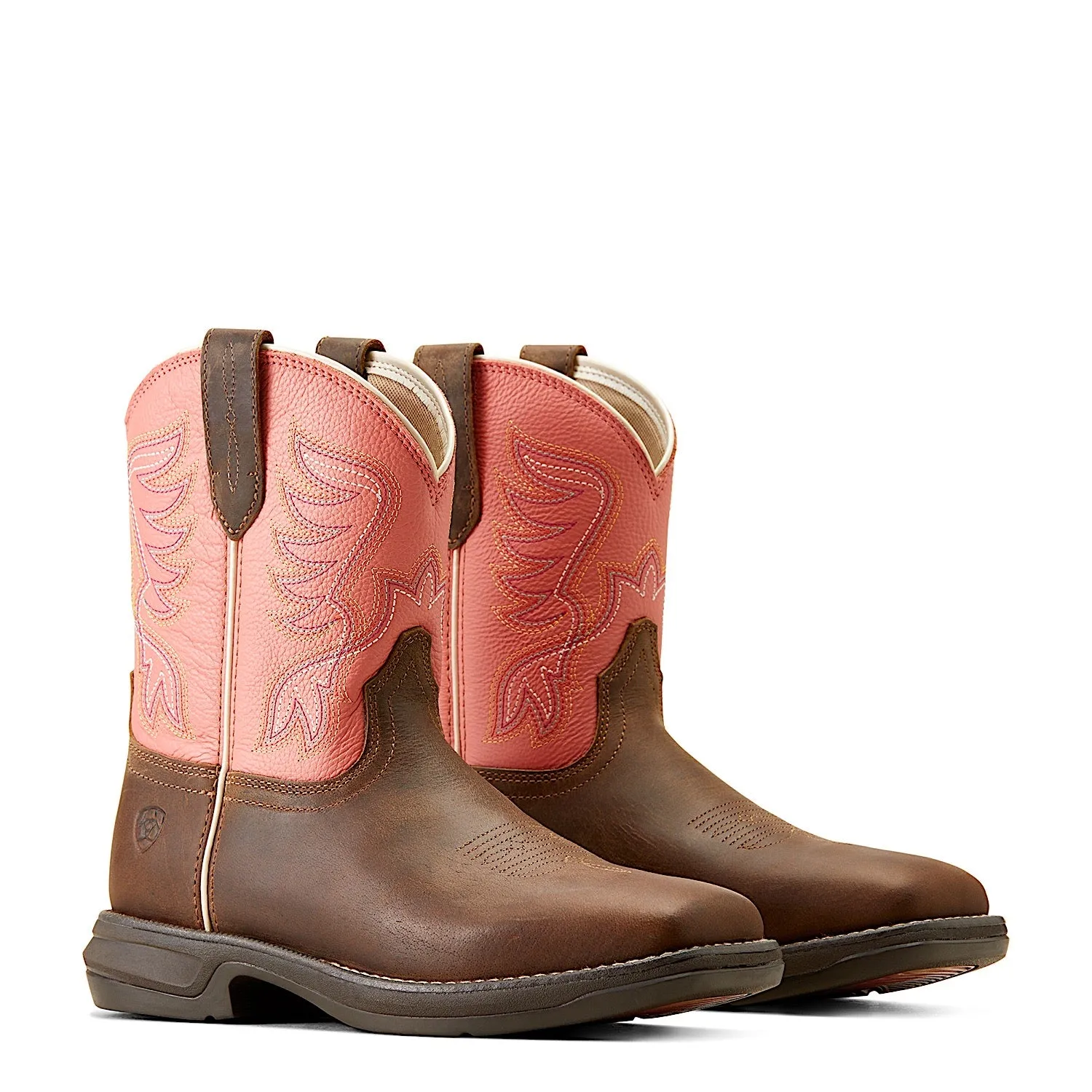 Ariat Women's Anthem Shortie Western Boot Myra Honey Bee/Cosmic Coral