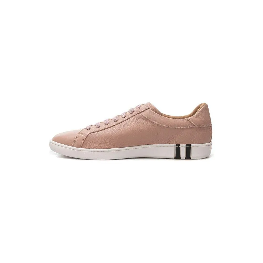 Bally Elegant Pink Leather Sneakers for Women