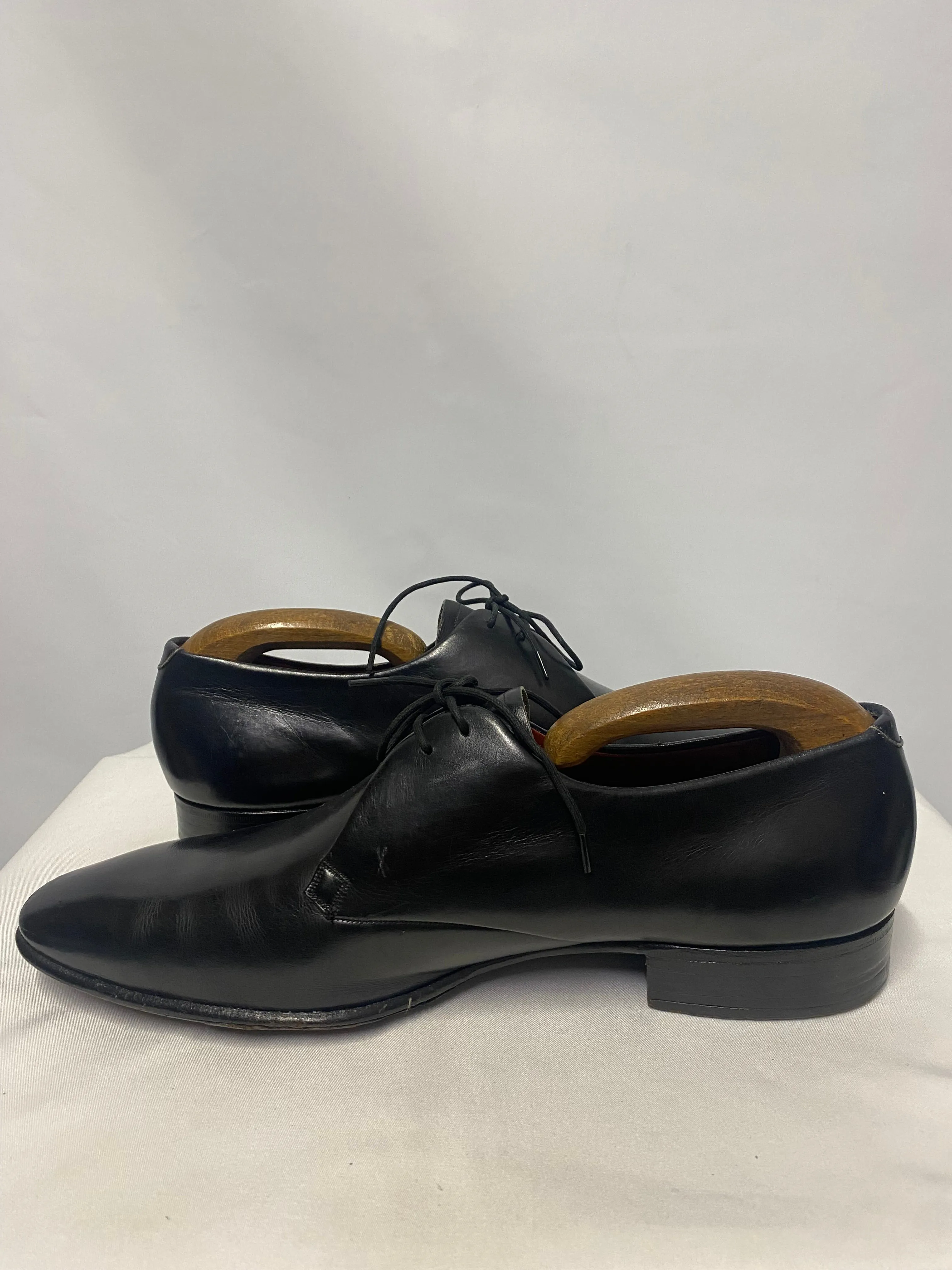 Barker of Earl's Barton Black Smooth Leather Lace Up Shoe 8