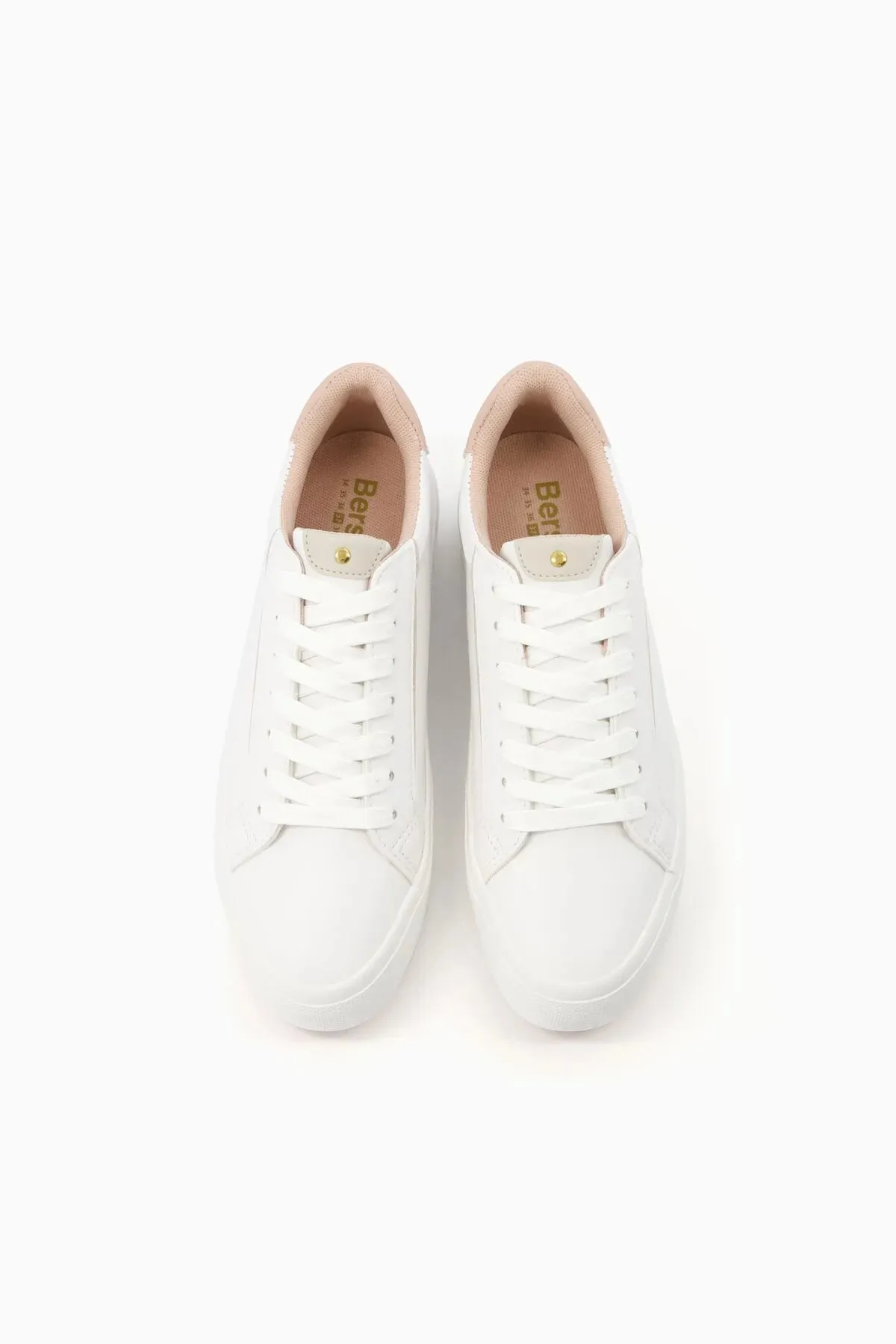 Bershka Women's Contrast Studded Sneakers