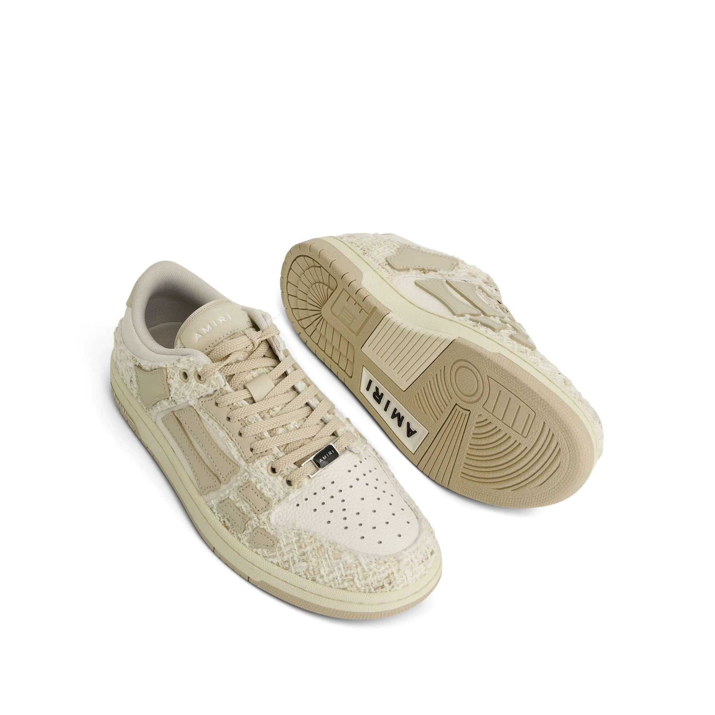 Boucle Skeleton Sneaker in Alabaster