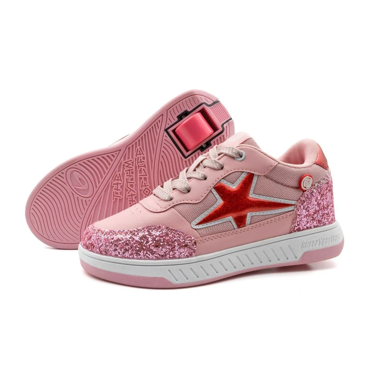 Breezy Rollers Sparkle - Pink - UK:2J EU:34 US:2.5J - OUTLET