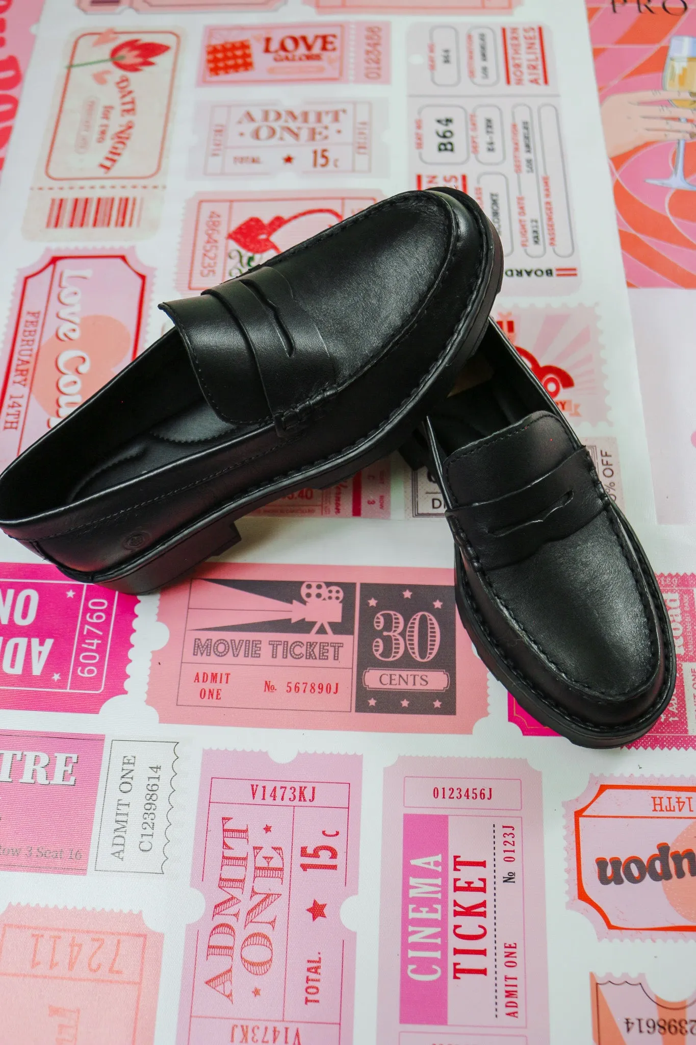 Carrera Black Leather Penny Loafer By Born