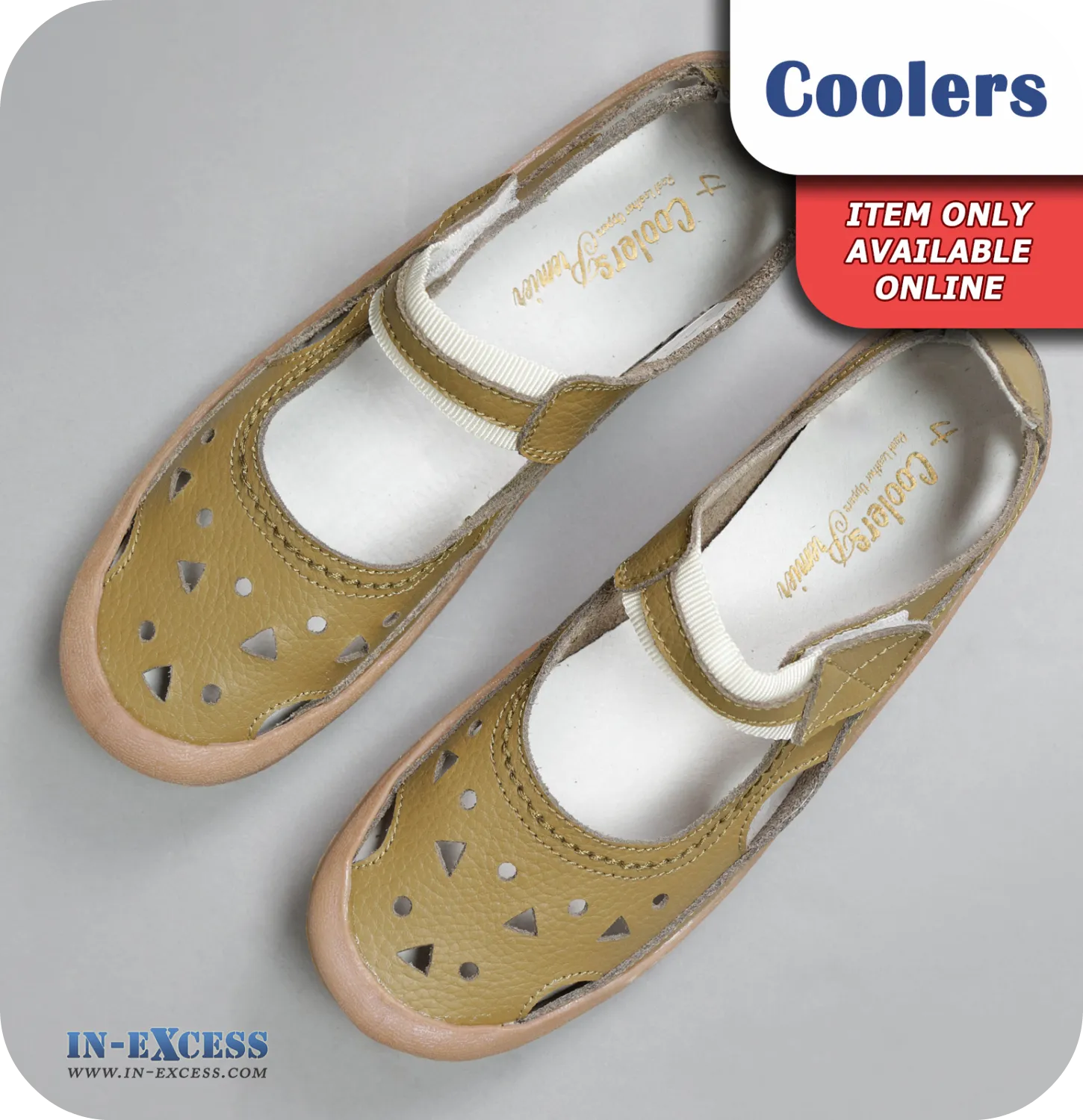 Coolers Premier Leather Sandals - Taupe