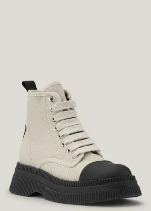 Creepers Textile Lace Up Boots