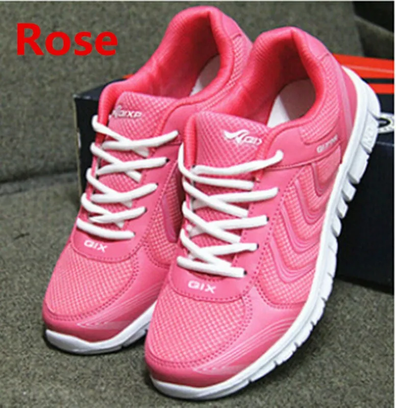 Fashion womens sneakers breathable mesh running sports shoes 2016