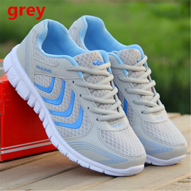 Fashion womens sneakers breathable mesh running sports shoes 2016