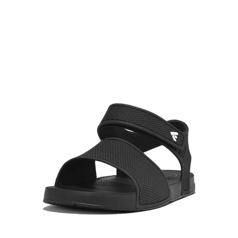 Fitflop Iqushion Kid's Ergonomic Back-Strap Sandals - Black