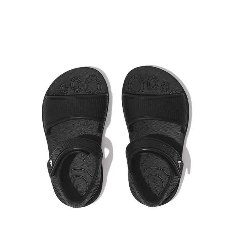 Fitflop Iqushion Kid's Ergonomic Back-Strap Sandals - Black