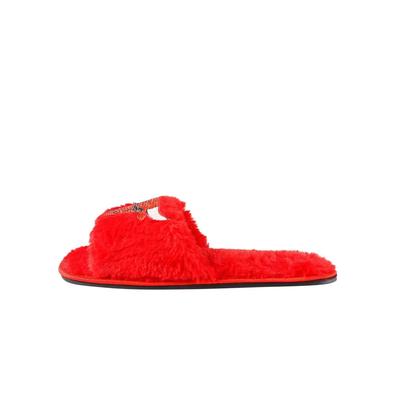 FOCO Red Chicago Bulls Women's Rhinestone Fuzzy Slippers