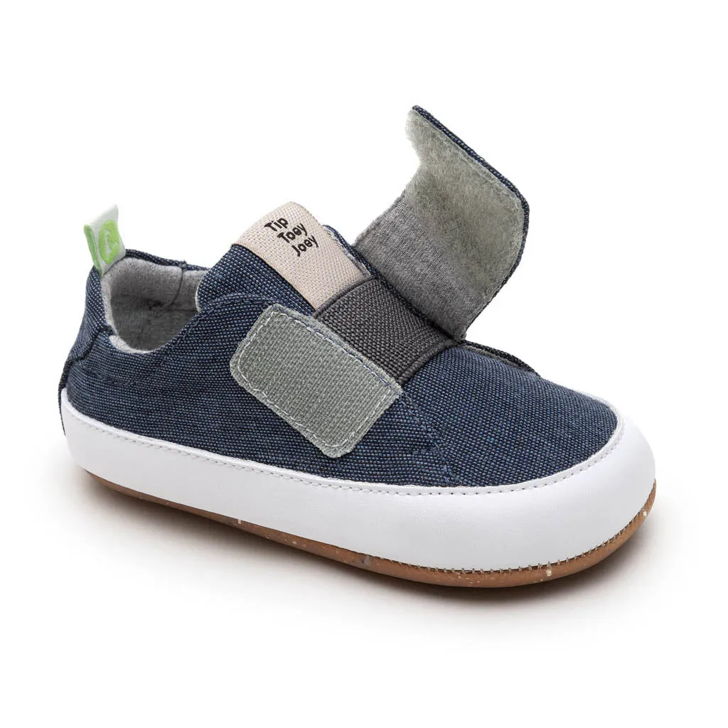 Friendly Green Sneakers - Blue Eco Canvas (Baby)