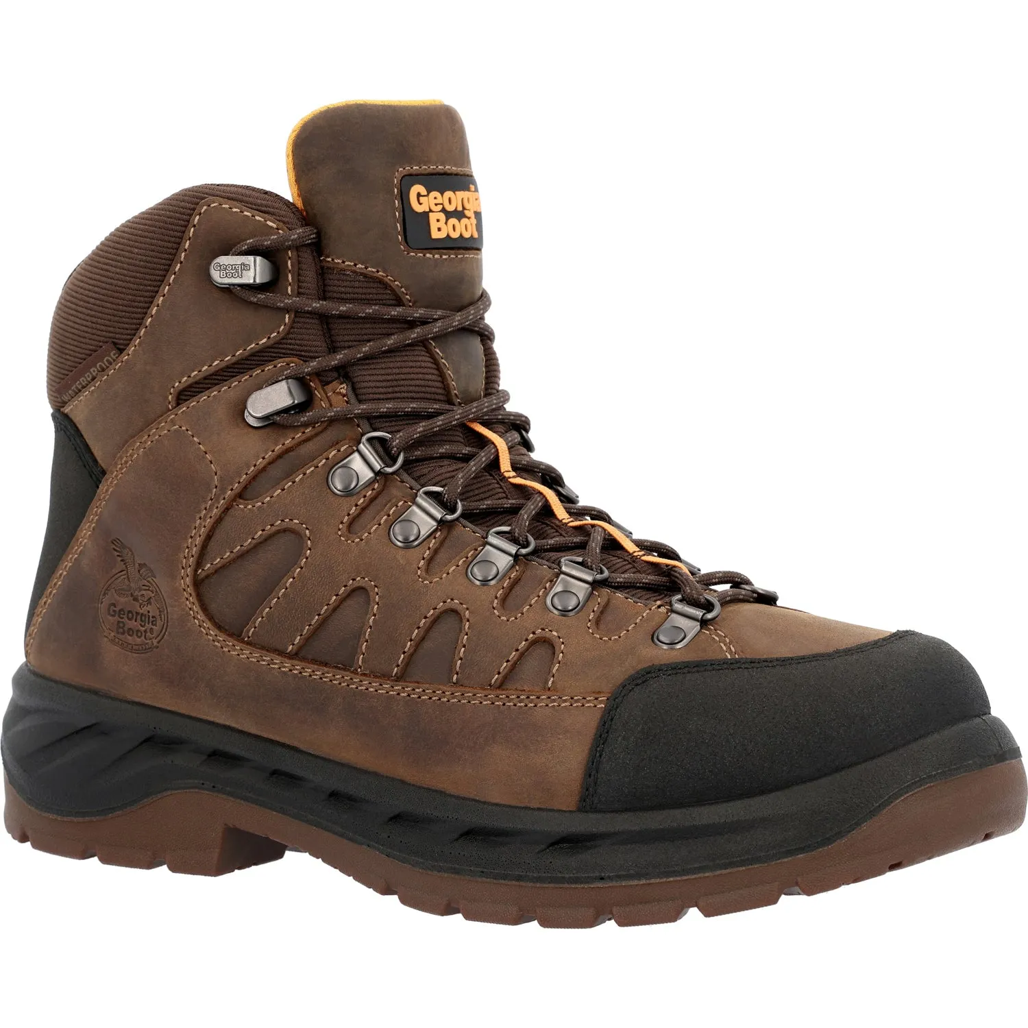 Georgia Mens OT Waterproof Hiker Brown Leather Work Boots