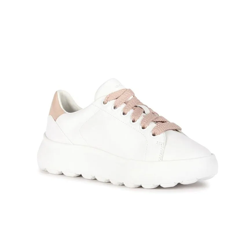 GEOX SNEAKERS D35TCB SPHERICA EC4.1 BIANCO-NUDE