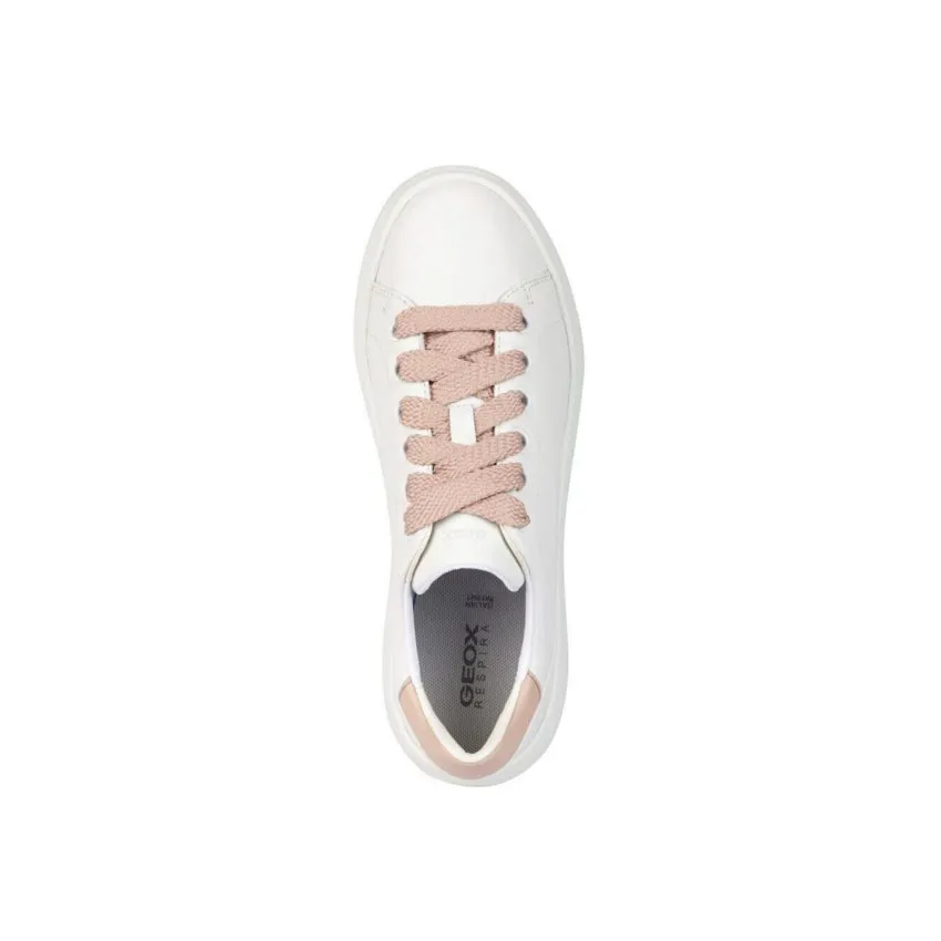 GEOX SNEAKERS D35TCB SPHERICA EC4.1 BIANCO-NUDE