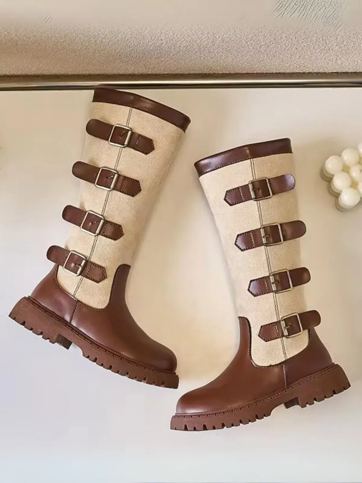 Girls High Top Fashion Knee-High Boots By Liv and Mia