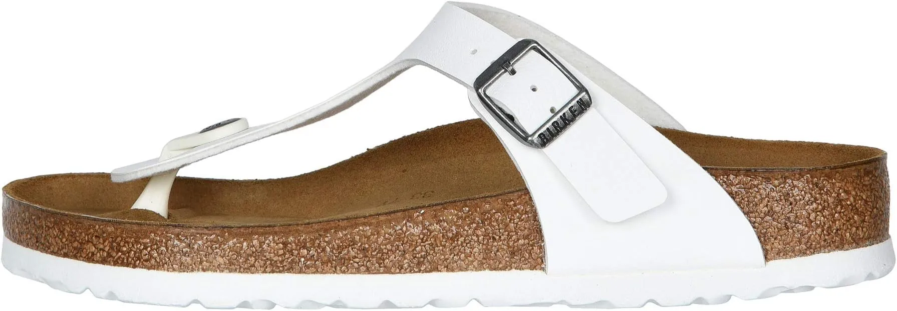 Gizeh slides - Birko-Flor & Birkibuc Birkenstock, White Birko-Flor