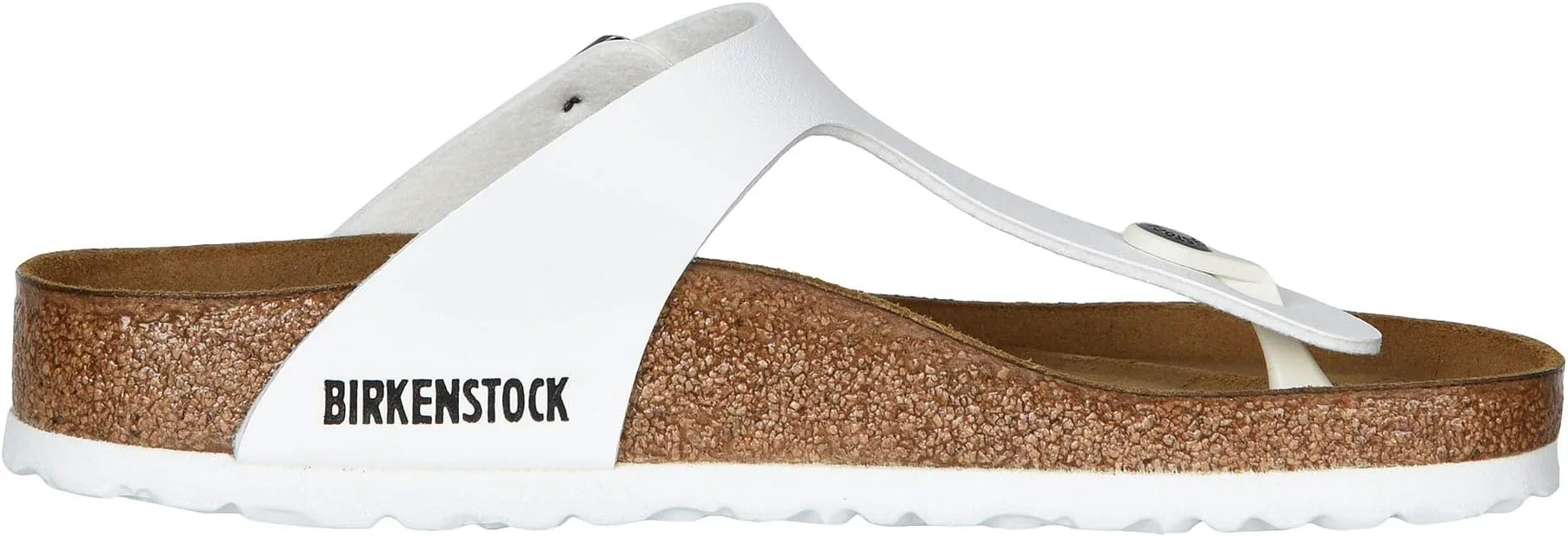 Gizeh slides - Birko-Flor & Birkibuc Birkenstock, White Birko-Flor