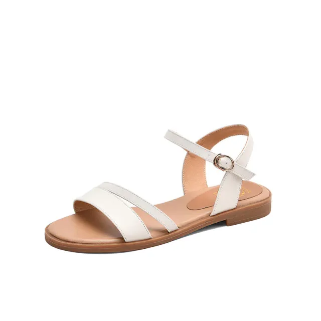 Glenda Women's Flat Summer Leather Sandal