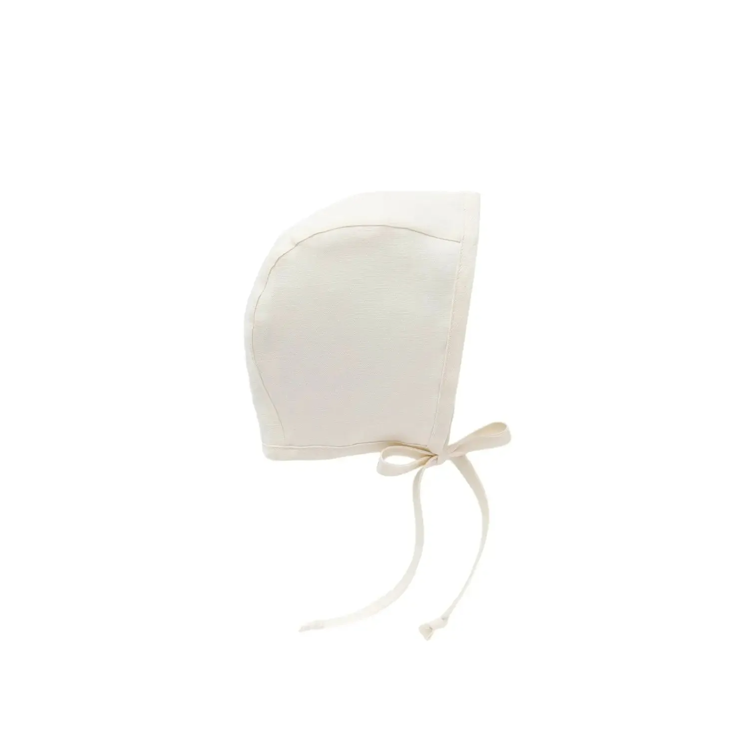 Lined Bonnet - Ivory Linen Cotton