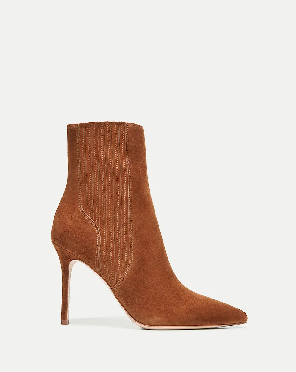 Lisa Suede Stiletto-Heel Bootie