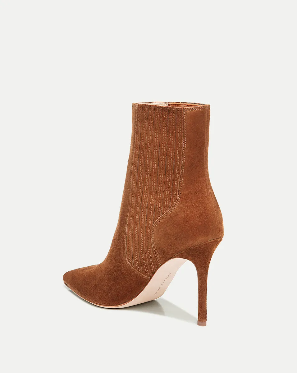 Lisa Suede Stiletto-Heel Bootie