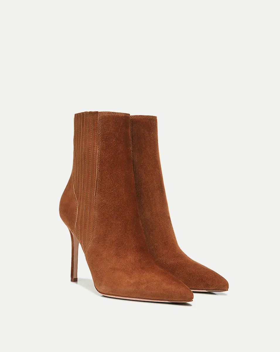 Lisa Suede Stiletto-Heel Bootie