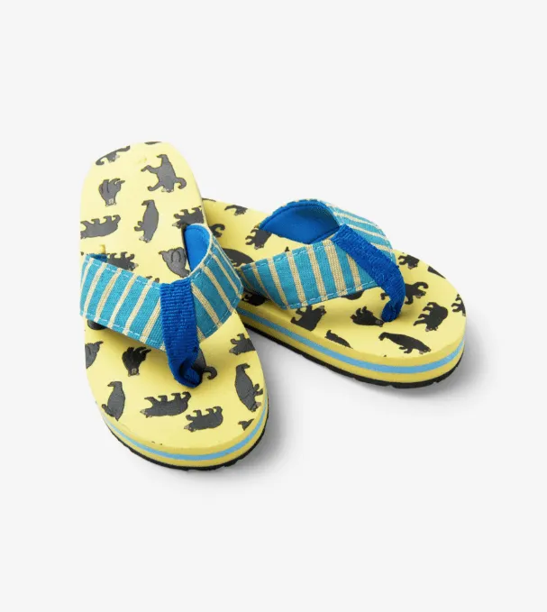 Little Blue House by Hatley Bears Kids' Flip Flops