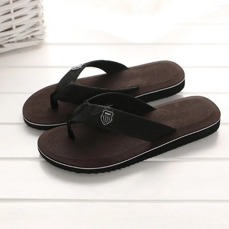 Men Summer Slippers Flip Flops Beach Sandals Non-Slip Casual Flat Shoes - MSL50243