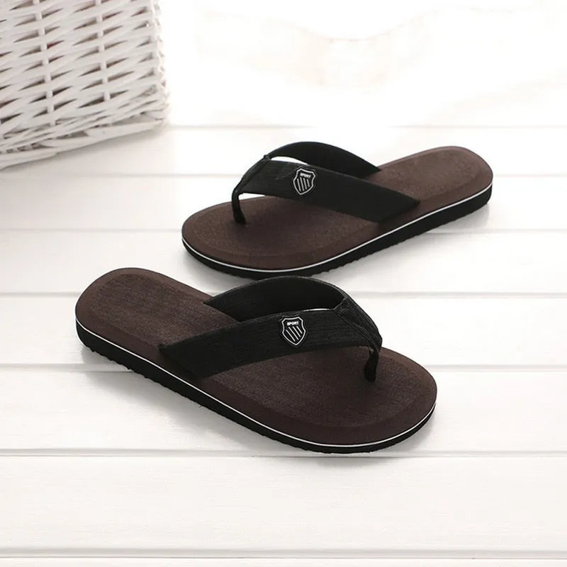 Men Summer Slippers Flip Flops Beach Sandals Non-Slip Casual Flat Shoes - MSL50243