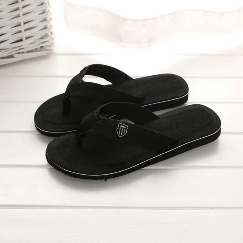 Men Summer Slippers Flip Flops Beach Sandals Non-Slip Casual Flat Shoes - MSL50243