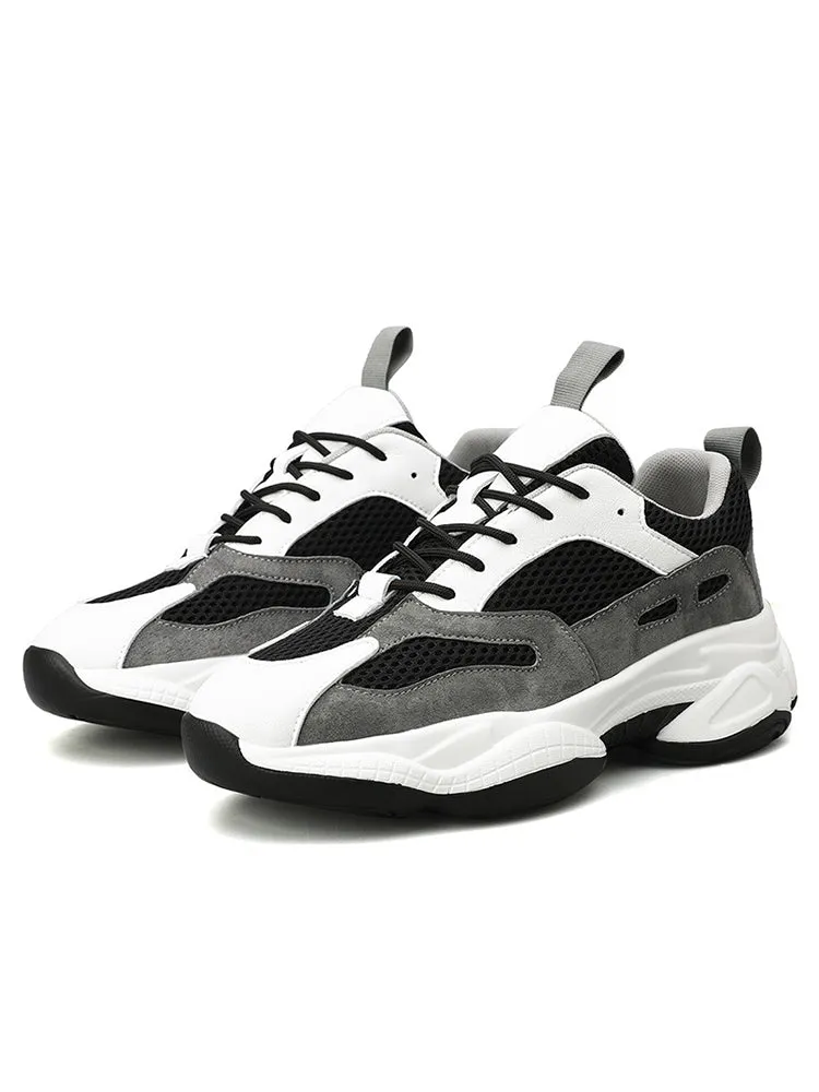 Men'S Casual Sporty Thick Sole Added Height Clunky Sneakers