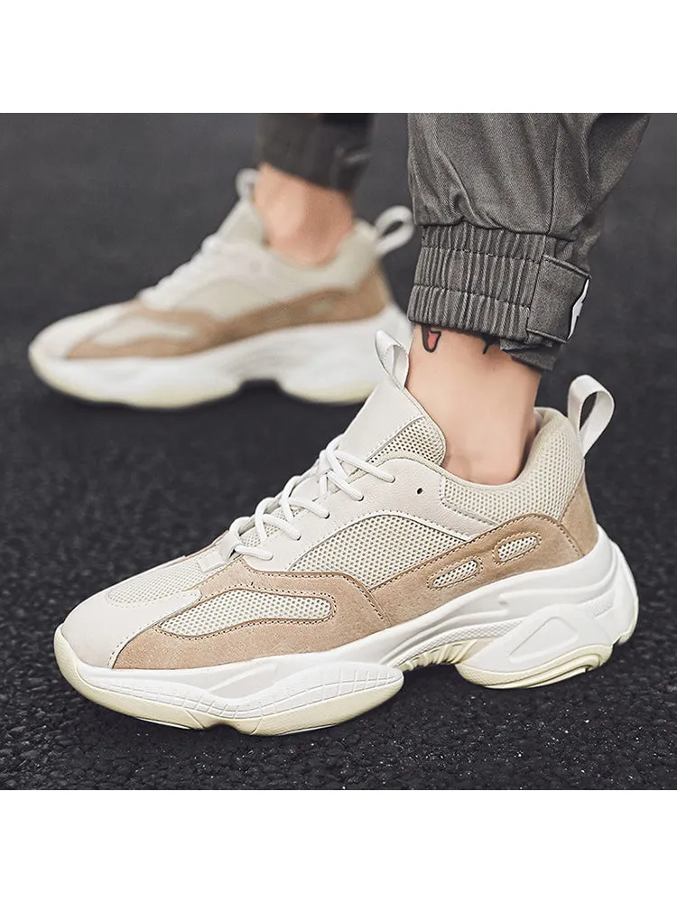 Men'S Casual Sporty Thick Sole Added Height Clunky Sneakers