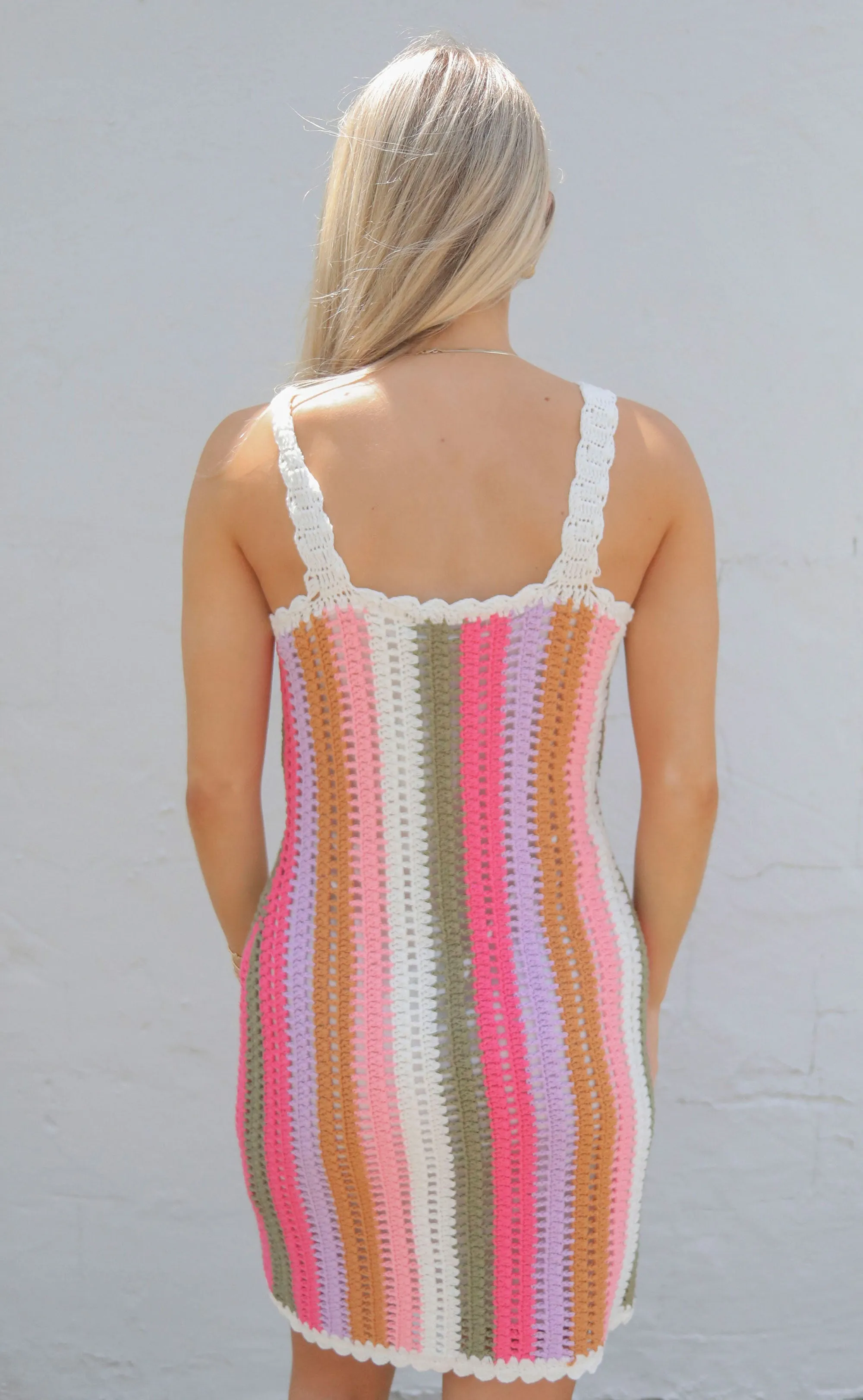 minkpink: lito stripe crochet mini dress