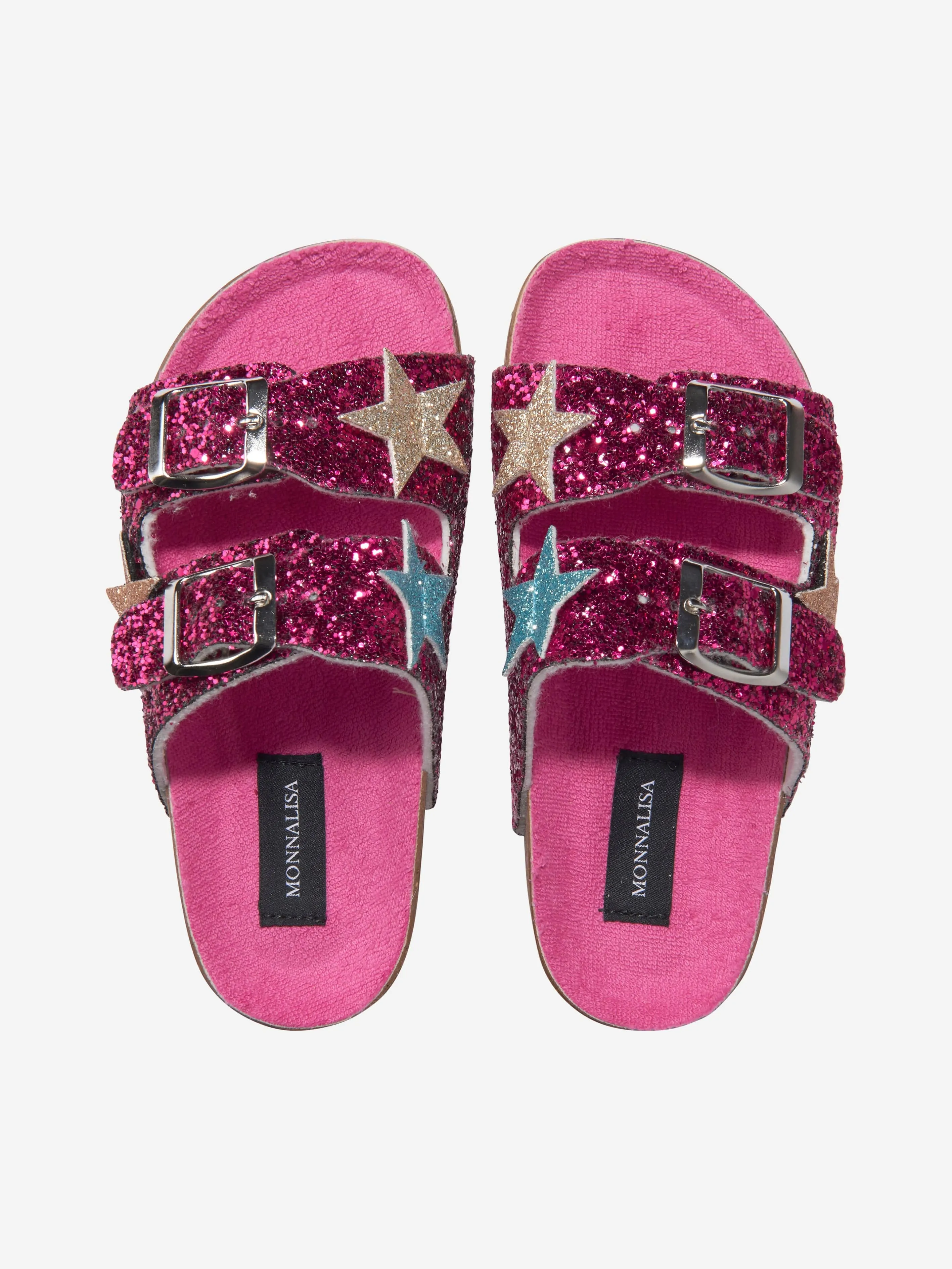 Monnalisa Girls Cool Glitter Sandals in Pink