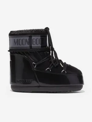 Moon Boot Kids Icon Low Glance Boots in Black