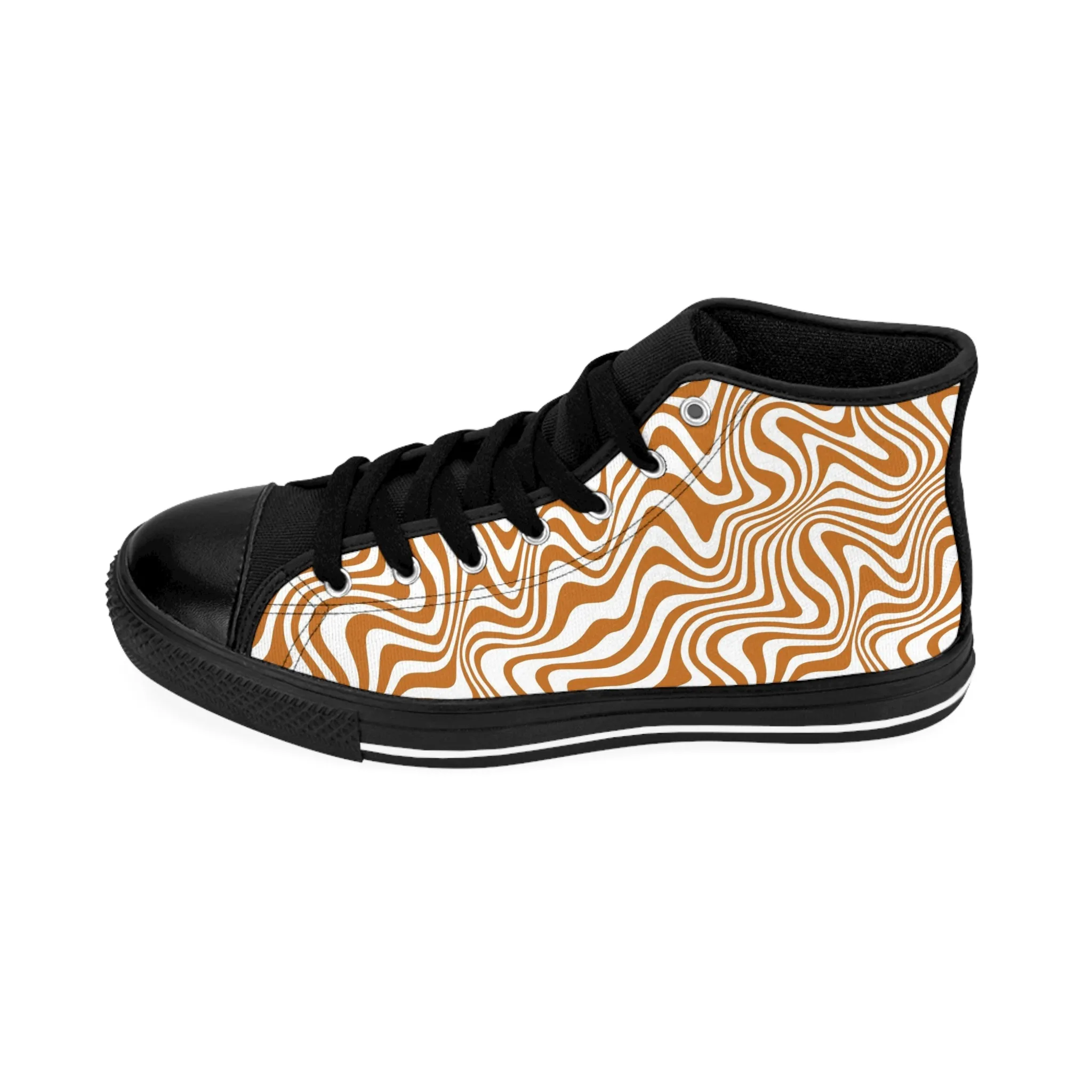 Orange Milk Pattern Men's Classic Sneakers