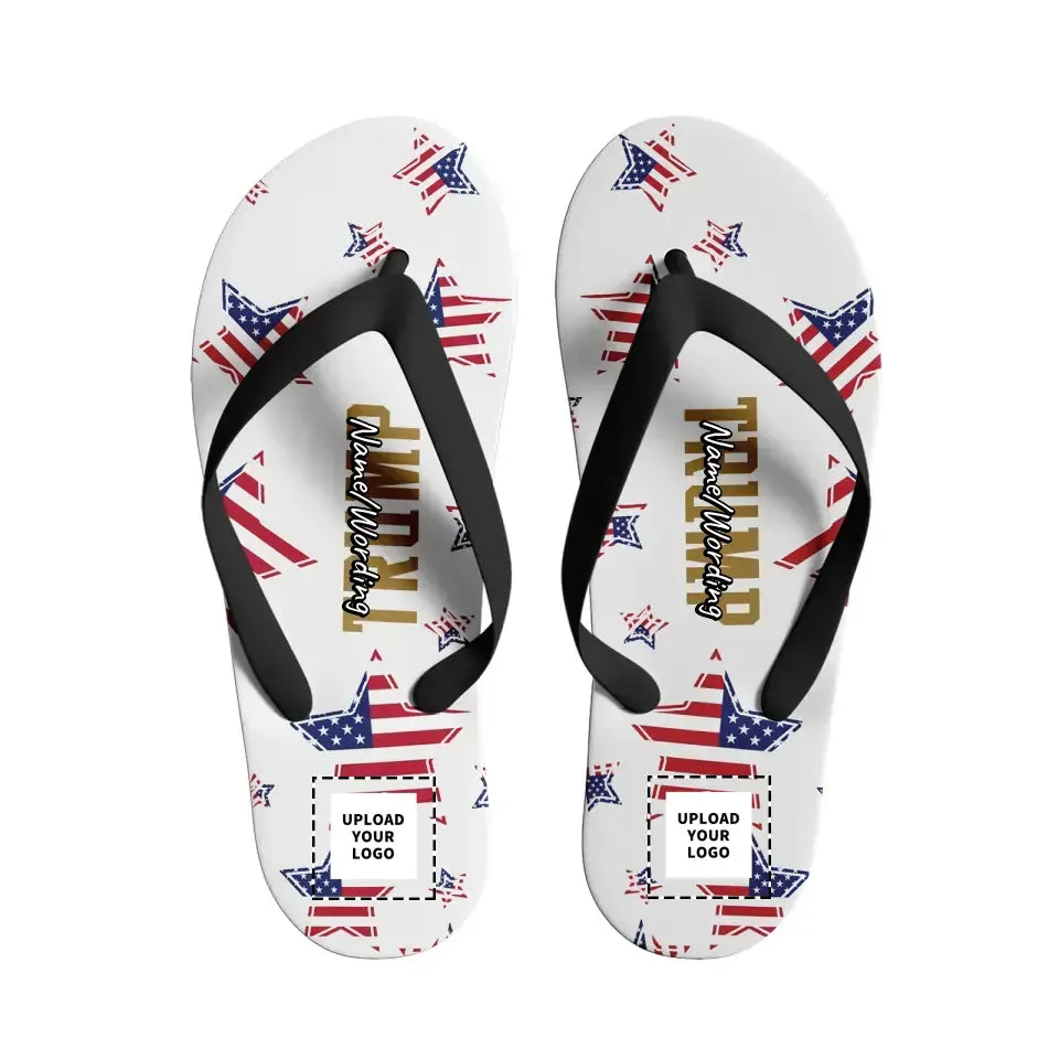 Personalized Trump FlipFlop, Custom Flag, Patriotic FlipFlop, Unique Support Gift