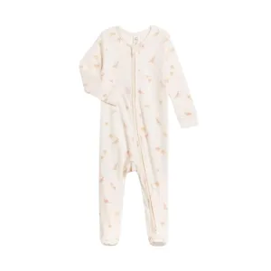 Peyton Organic Footed Sleeper - Dino   Blush