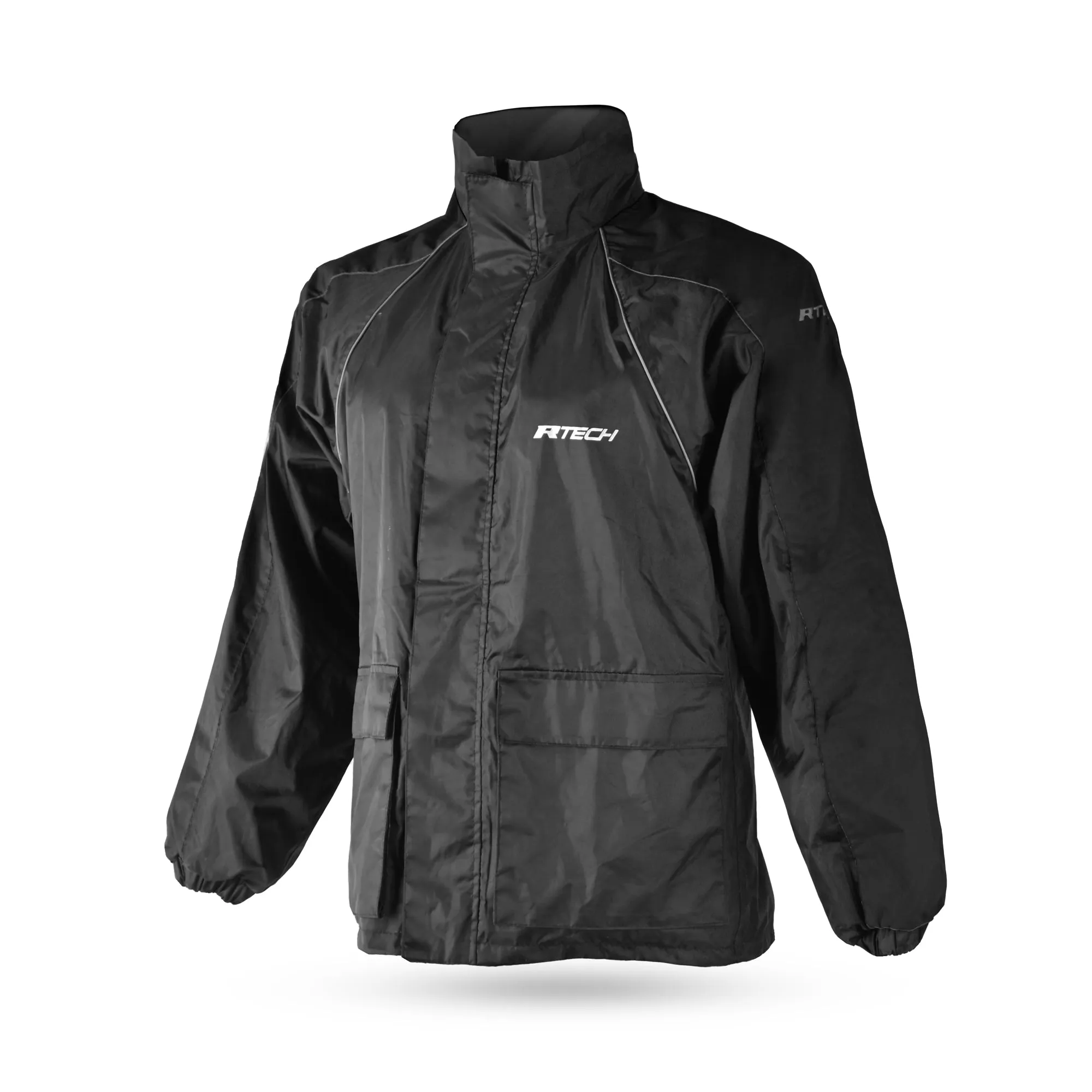 R-TECH Camou Waterproof Rain Tracker Jacket  - Black