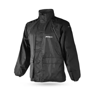 R-TECH Camou Waterproof Rain Tracker Jacket  - Black