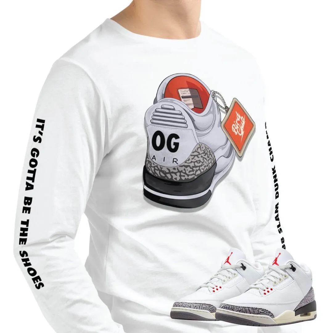 Retro 3 "White Cement" reimagined OG Air Long Sleeve Shirt