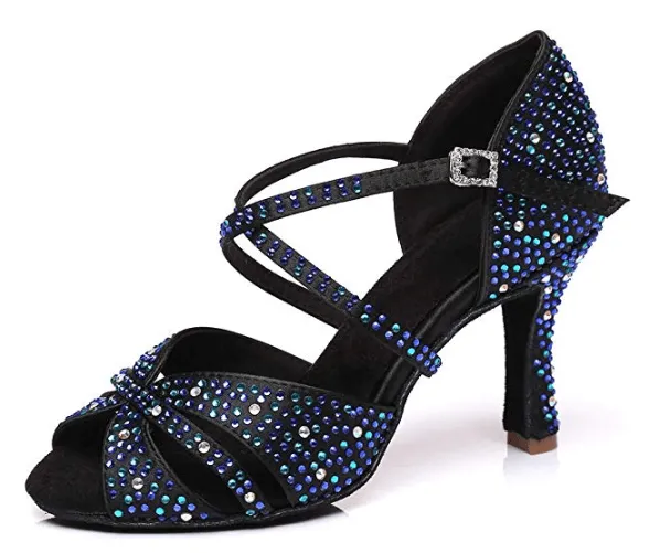 Rhinestone Ballroom Dance Shoes Latin Salsa Bachata Dance Shoes