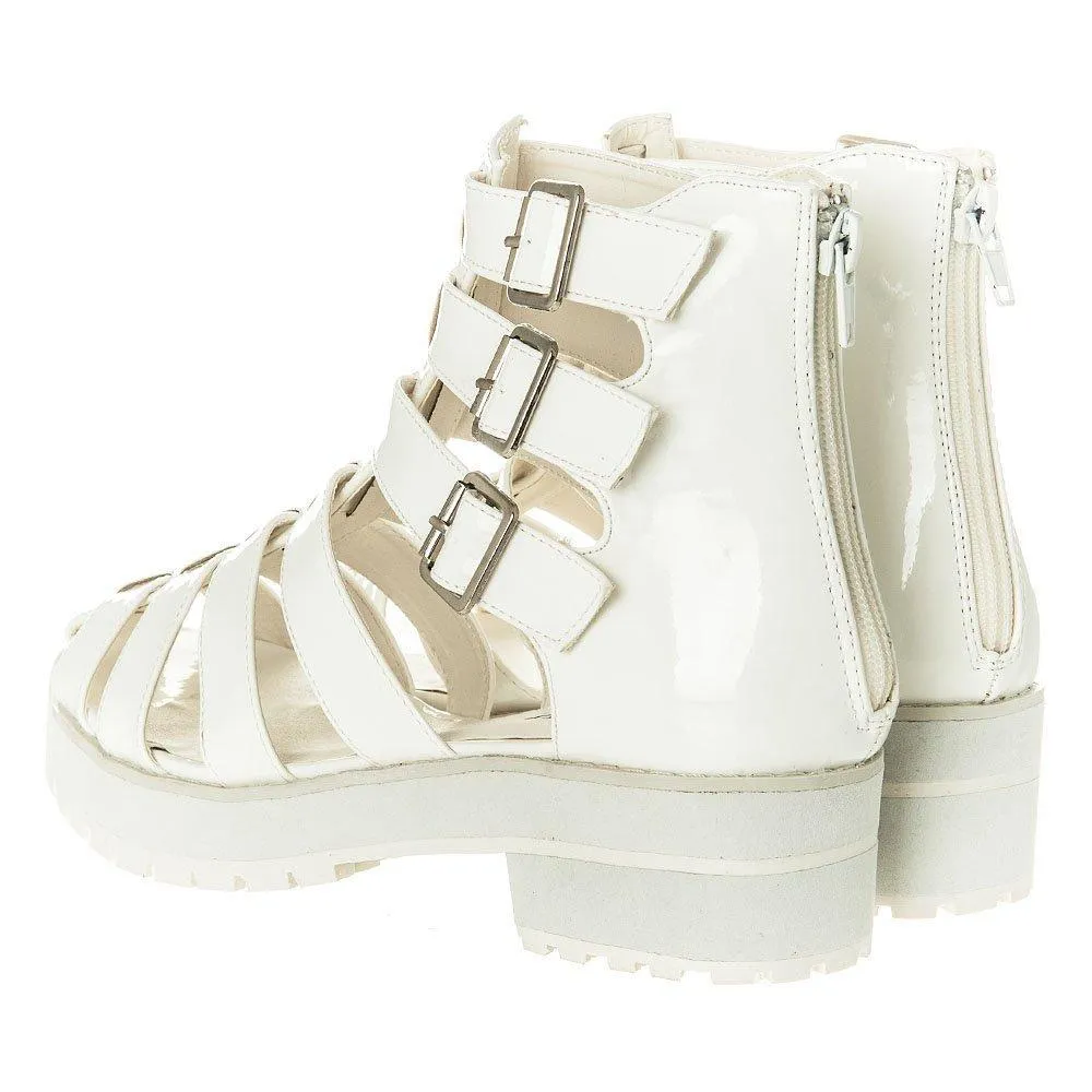 Rome Triple Buckle Cleated Sole Gladiator Sandal