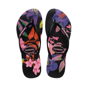 Slim Floral Colors Flip Flops