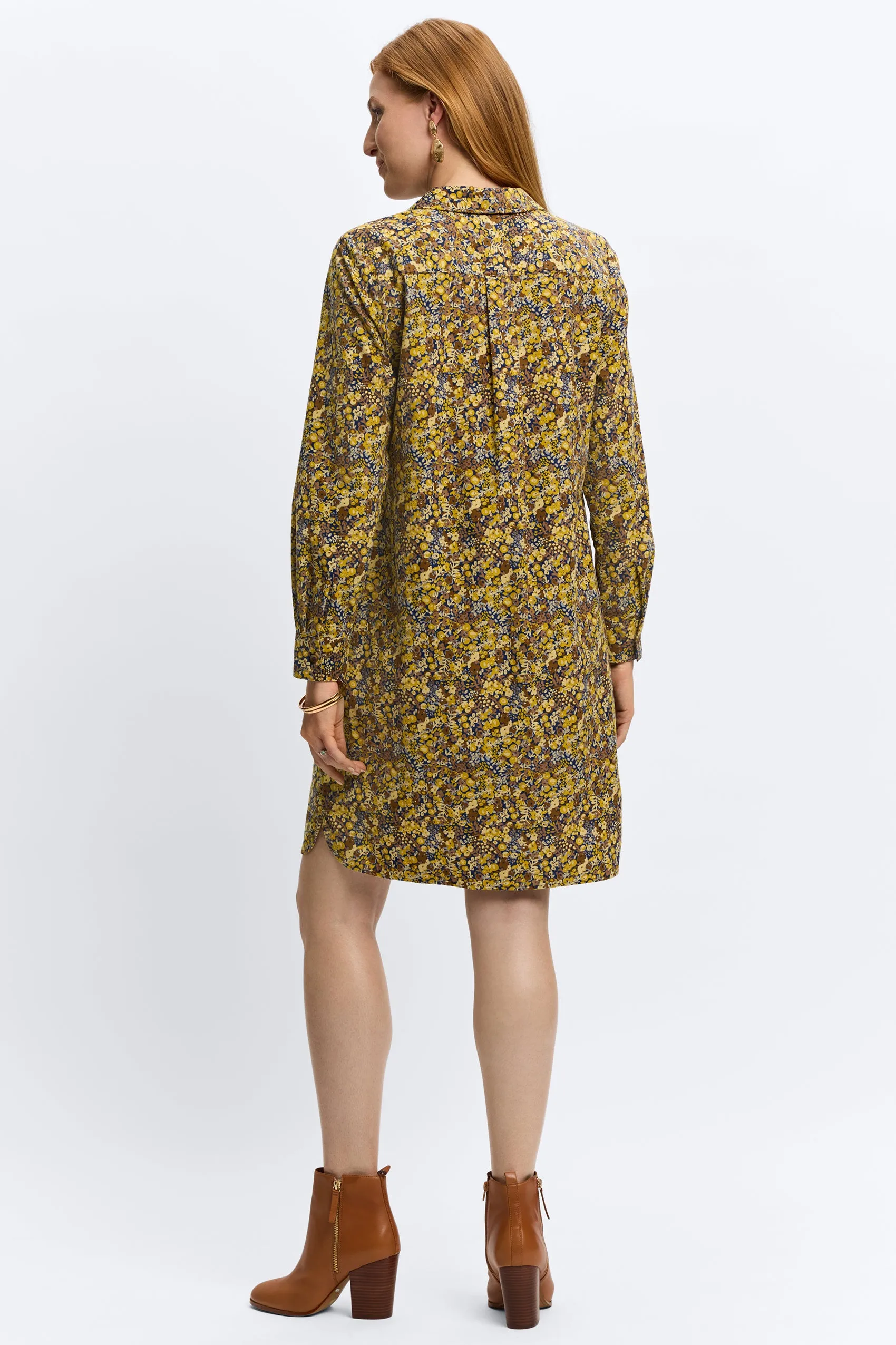 Sloane Ditsy Floral Corduroy Dress