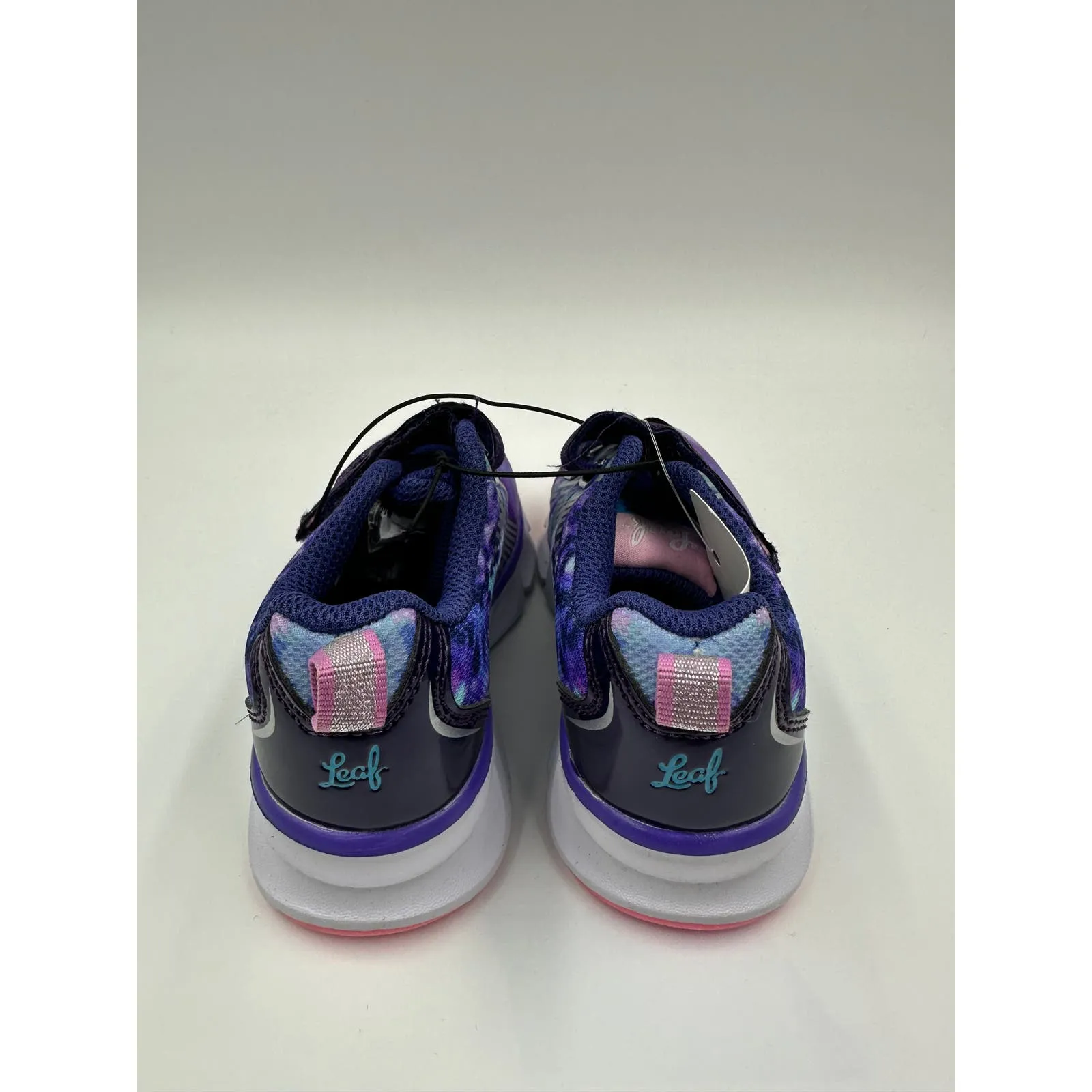 Small Kid Size 8, Purple Tye Dye Sneakers with Purple Sparkle Straps