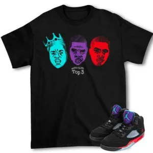 Top 3 Retro Jordan 5 sneaker shirt