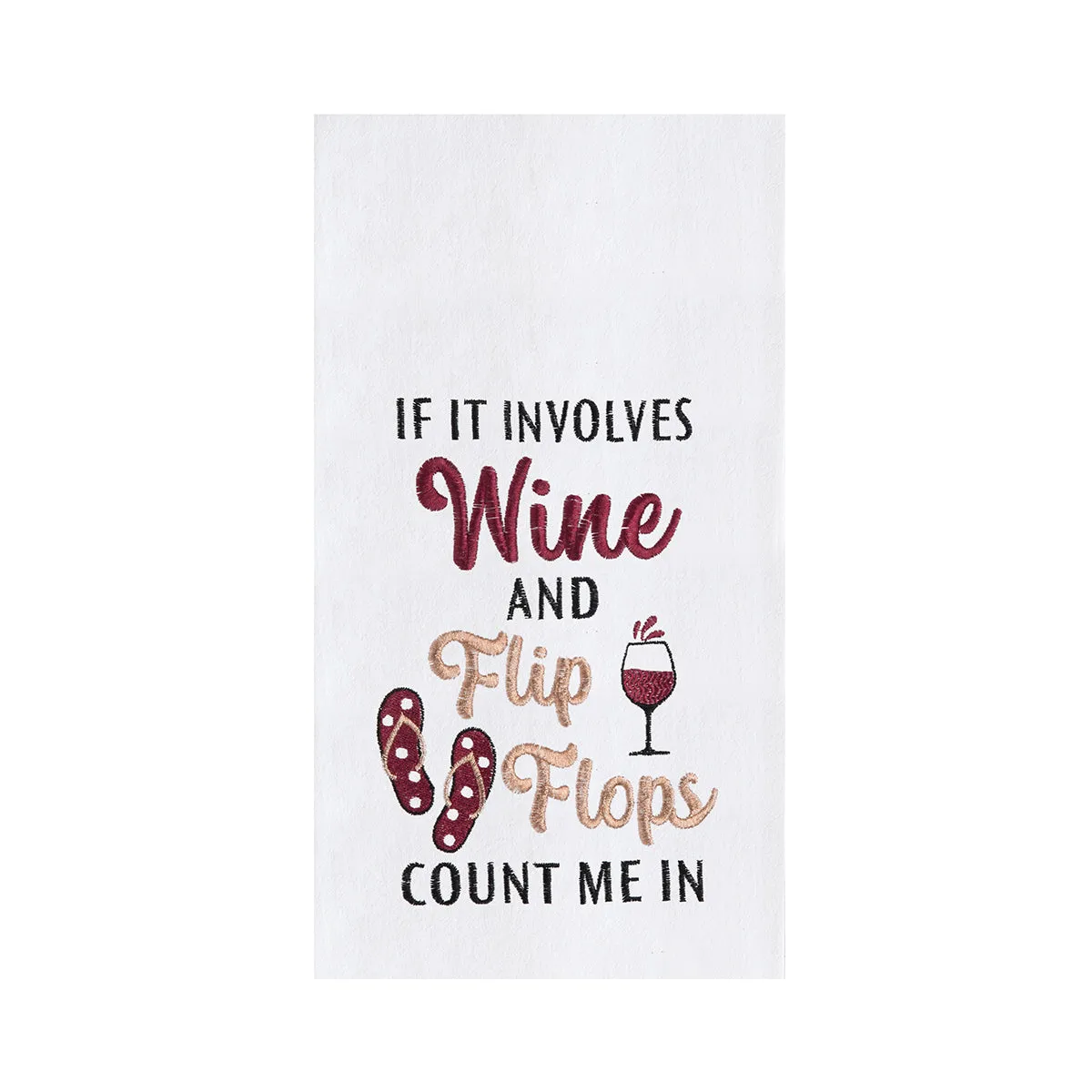 Wine & Flip Flops Kitchen Towel